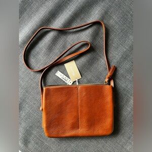 $98 NWT Madewell The Knotted Crossbody Leather Bag Brown